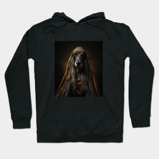 Stately Afghan Hound - Medieval Afghan Royal Prince Hoodie